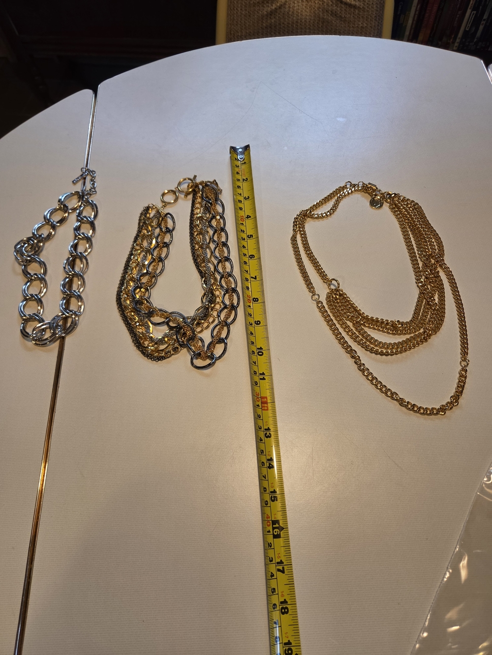 Gold Color Multi-Strand Chain Necklace - Women's Jewelry